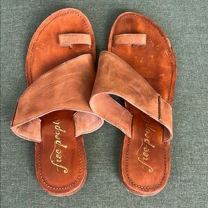 Free People Brown Leather Sandals